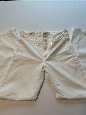 Banana Republic White Wide Leg Jeans